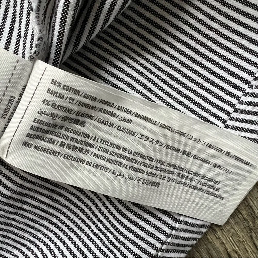 Hollister Pinstripe Button Down Striped Mini Dress Size Small - Picture 15 of 15